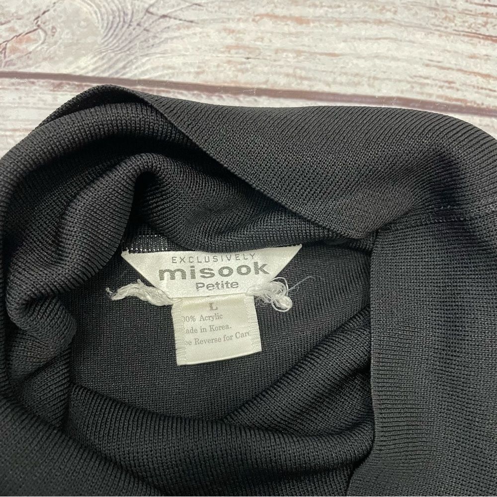 Misook Cowl Neck Sleeveless Shell Black Capsule Piece Size Large - Picture 5 of 5
